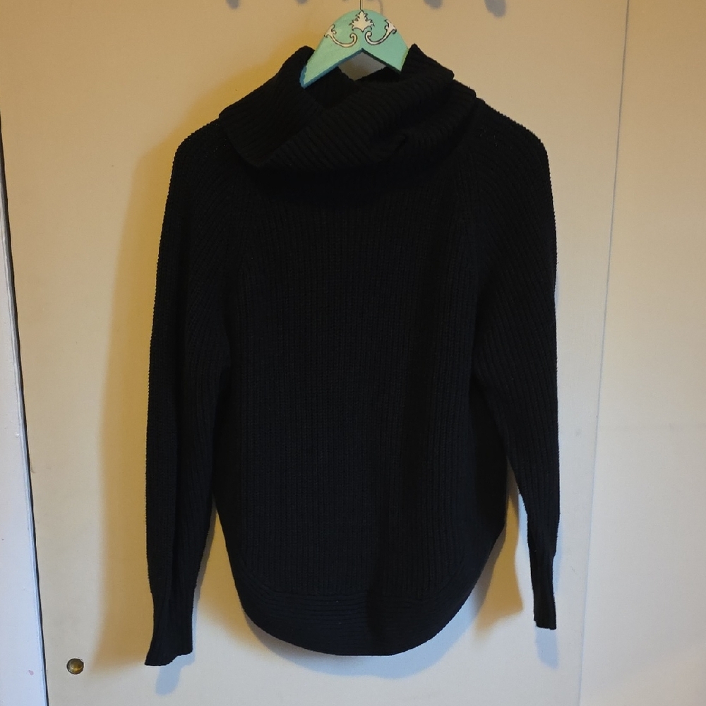 Honey Punch Black Cowl Neck Sweater